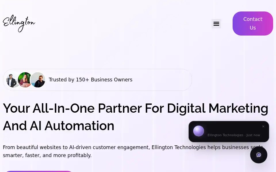 Screenshot of ellingtontech.com