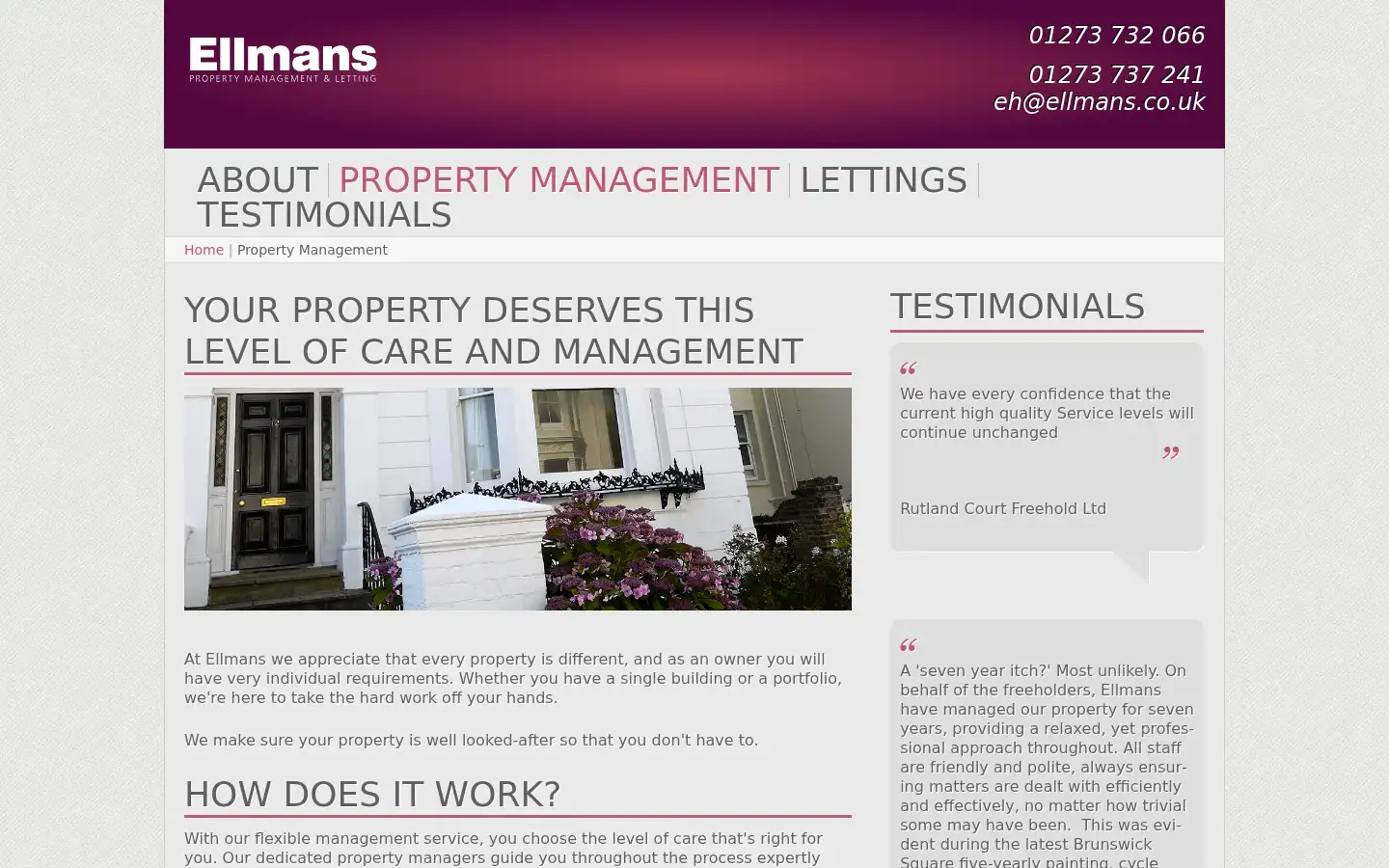 Screenshot of ellmans.co.uk