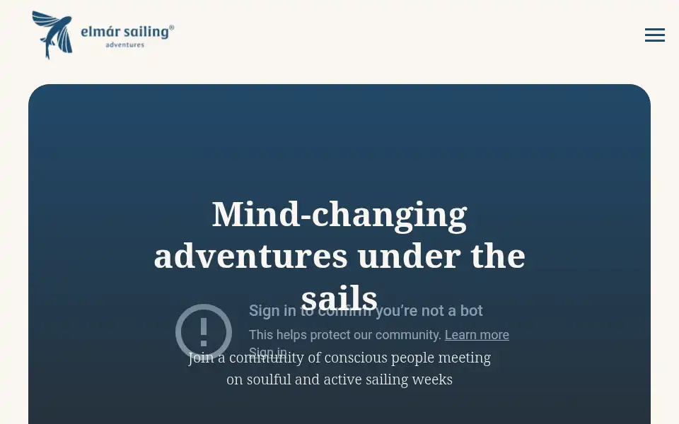 Screenshot of elmarsailing.com