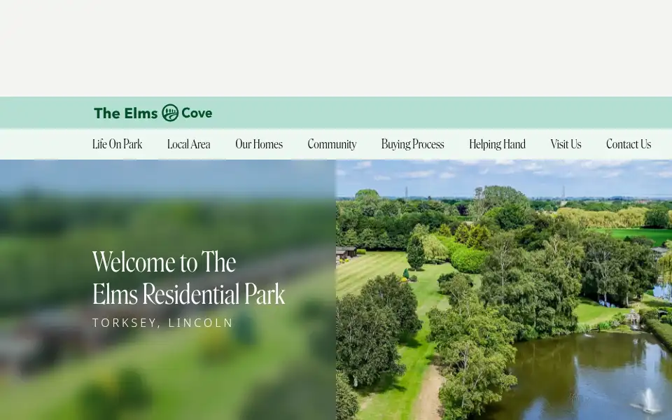 Screenshot of elmsretirementpark.co.uk