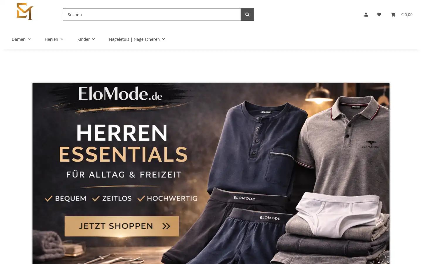 Screenshot of elomode.de
