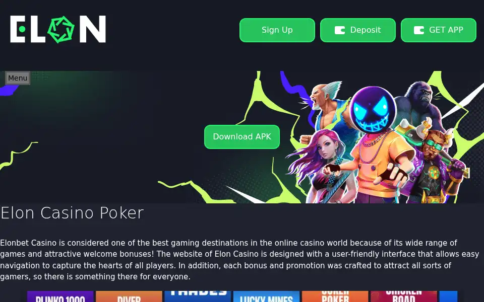 Screenshot of elonbetfun.com