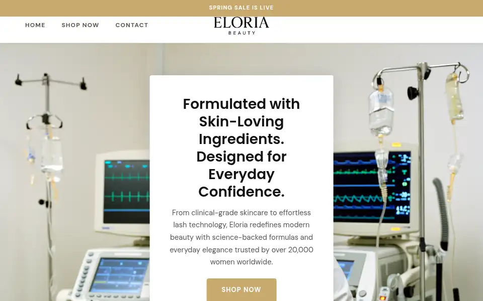 Screenshot of eloriabeauty.shop