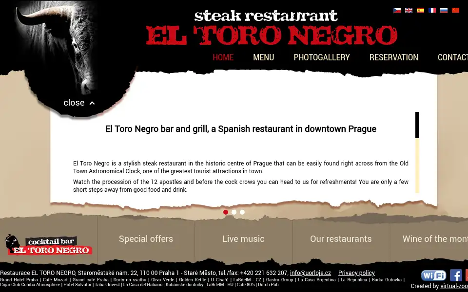Screenshot of eltoronegro.cz