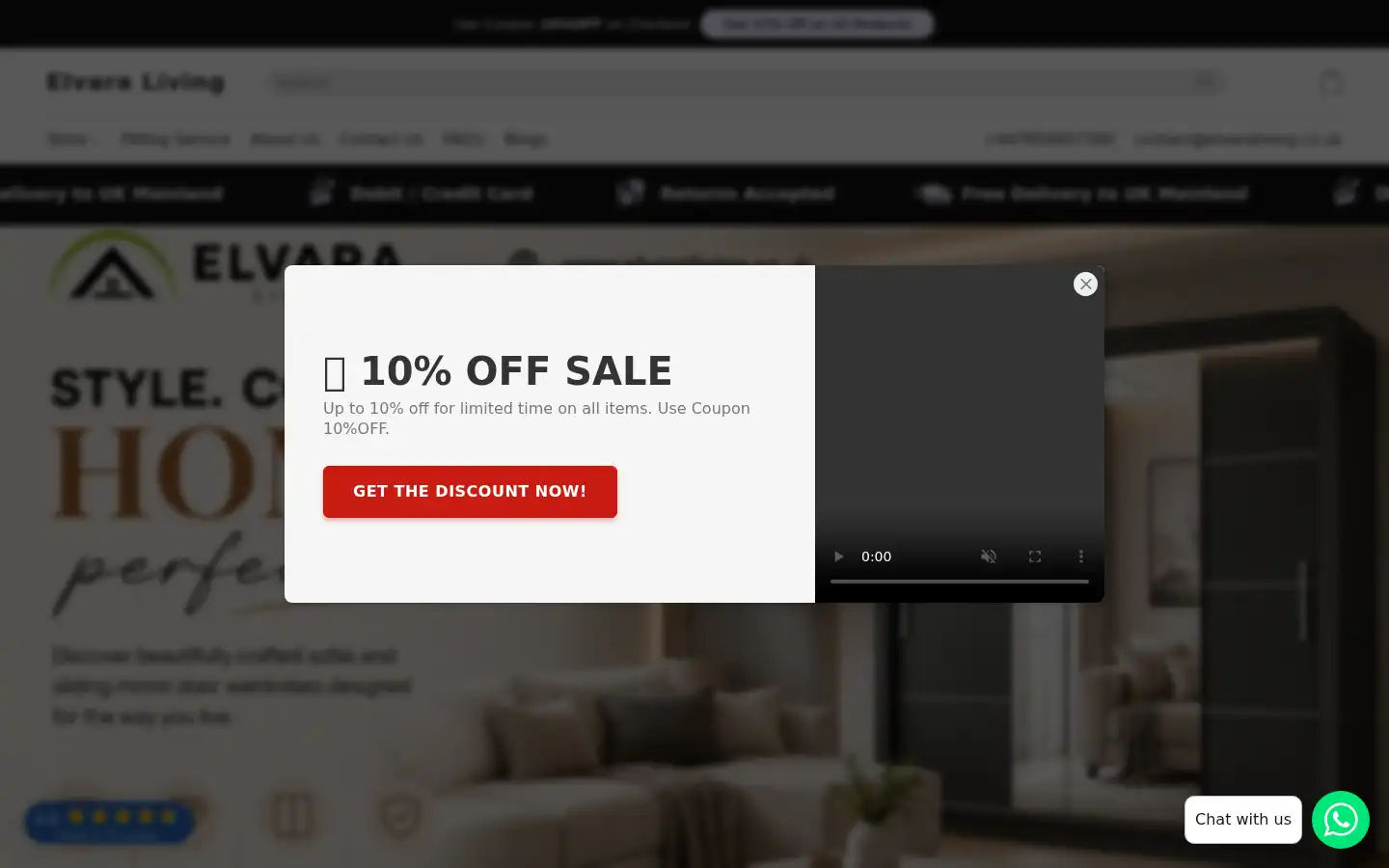 Screenshot of elvaraliving.co.uk