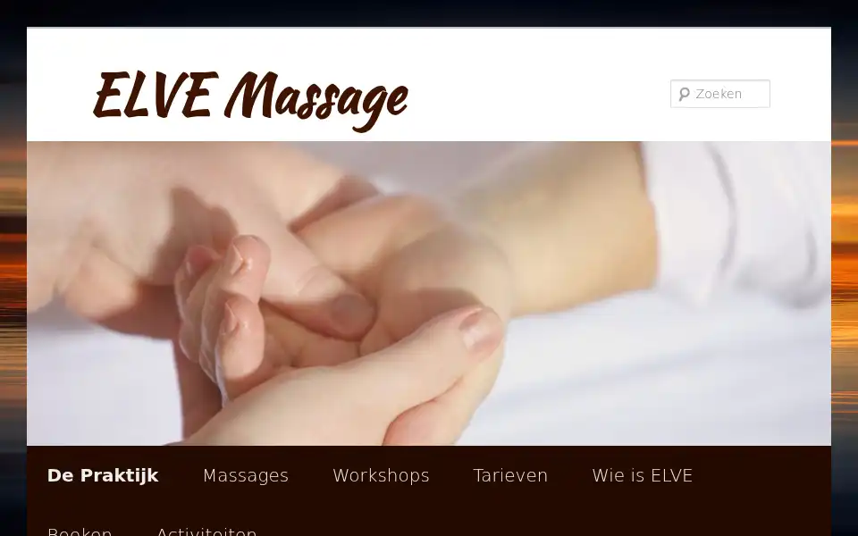 Screenshot of elvemassage.nl