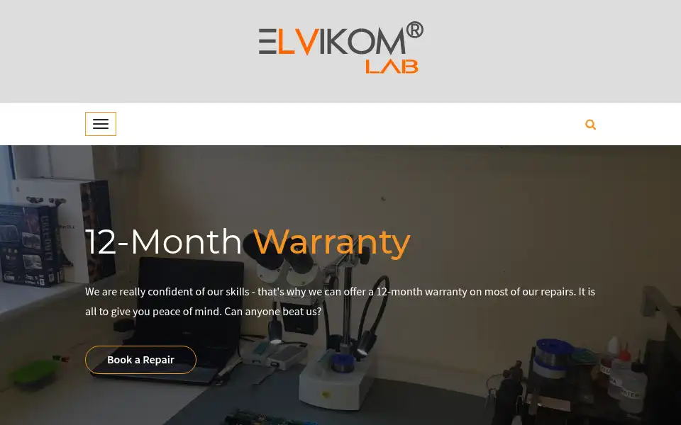 Screenshot of elvikom.co.uk