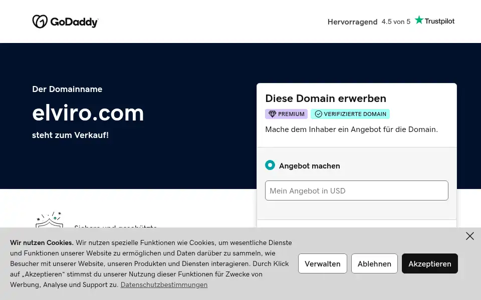 Screenshot of elviro.com