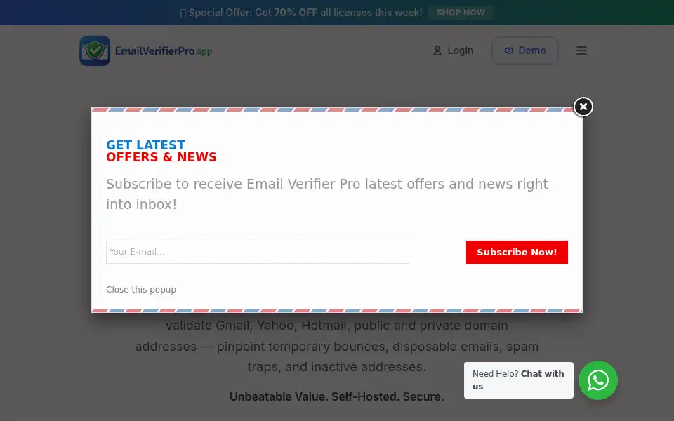 Screenshot of emailverifierpro.app