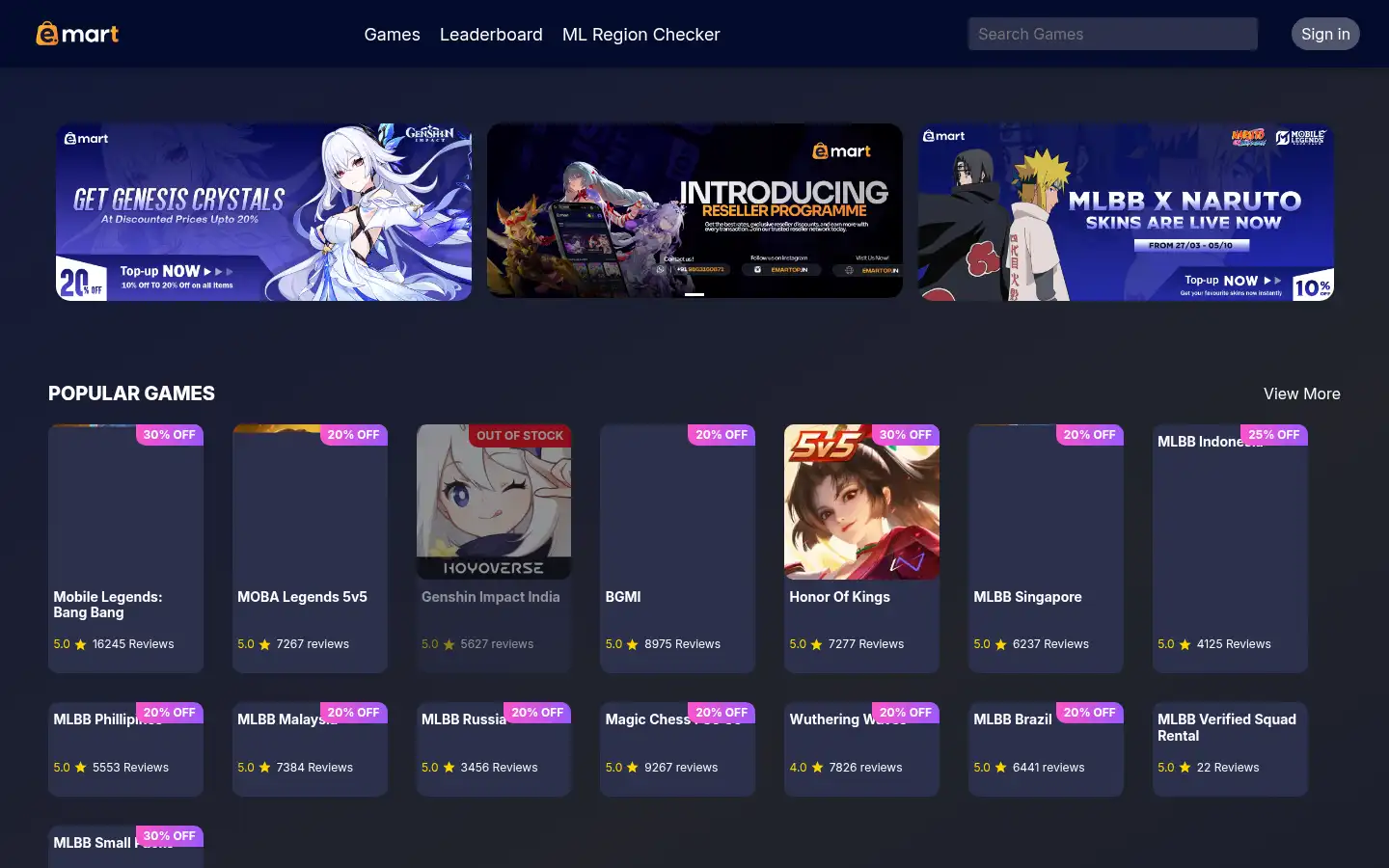 Screenshot of emartop.in