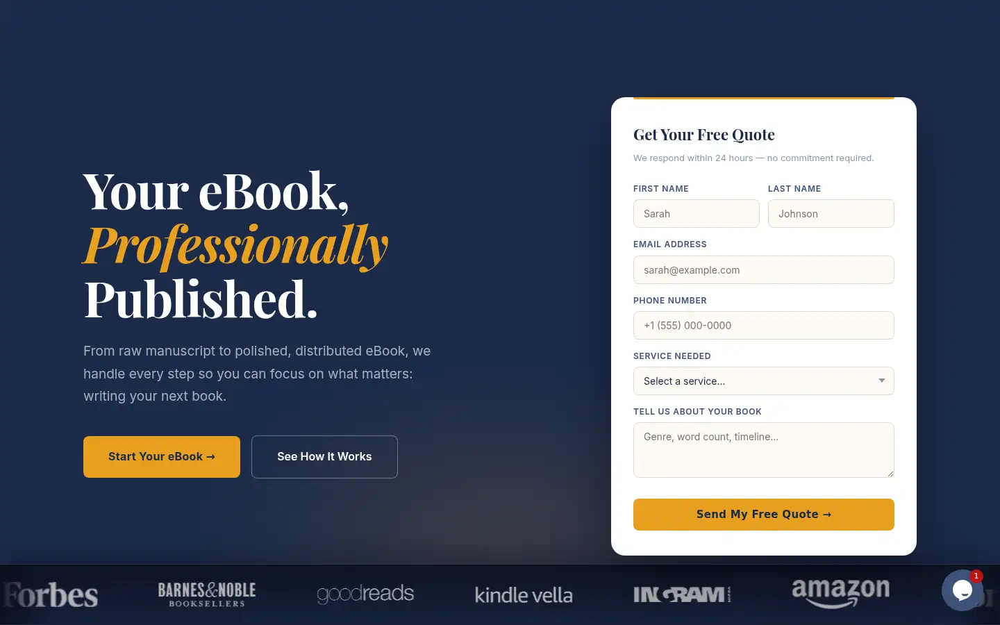 Screenshot of embarkbookpublishers.com