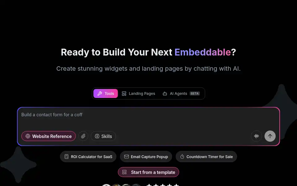 Screenshot of embeddable.co