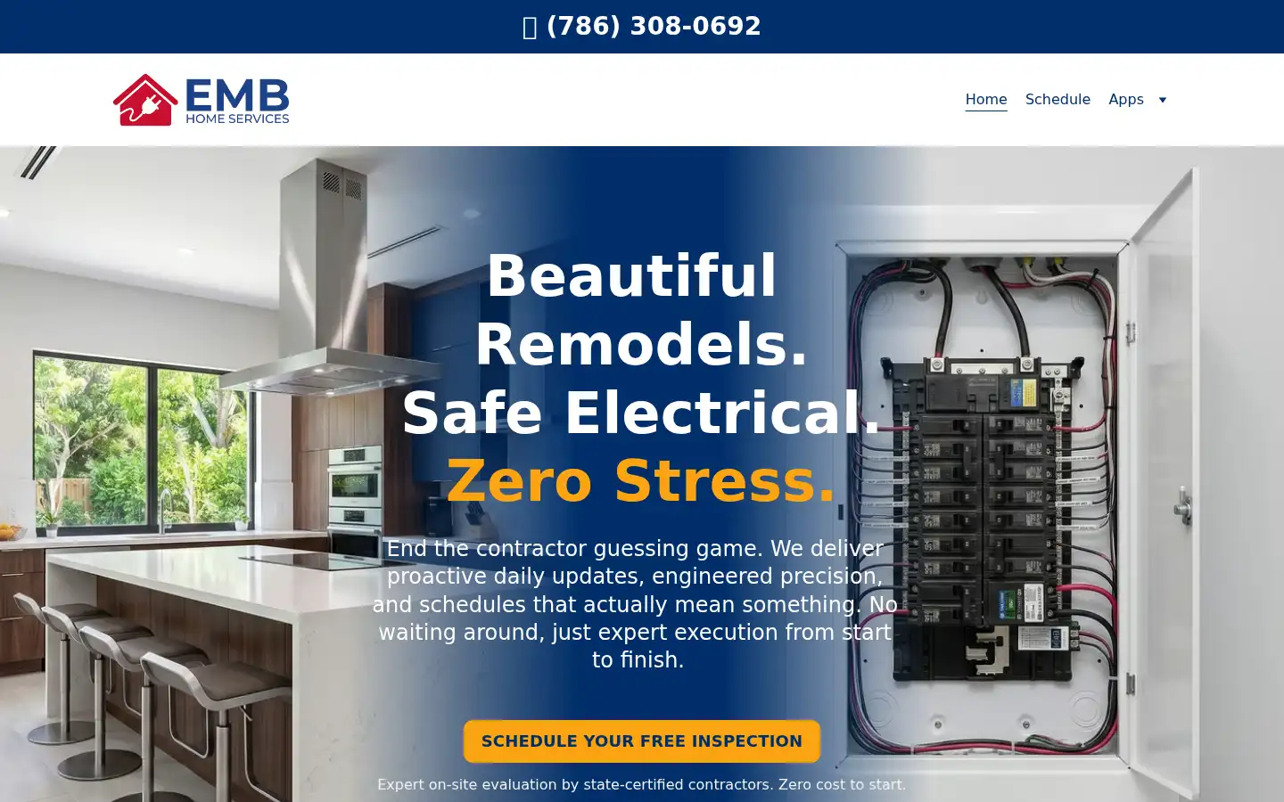 Screenshot of embhomeservices.com