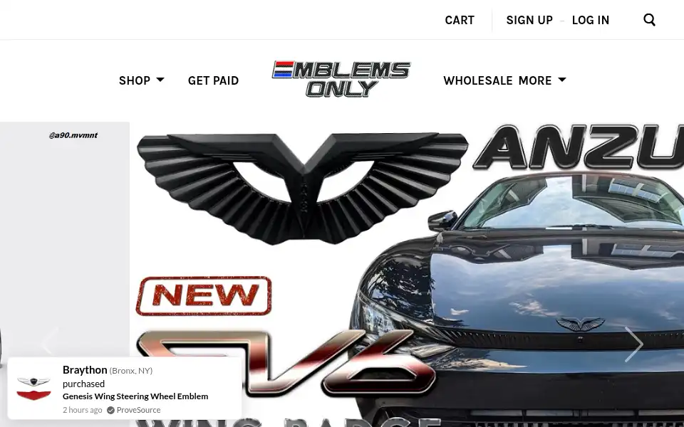 Screenshot of emblemsonly.com