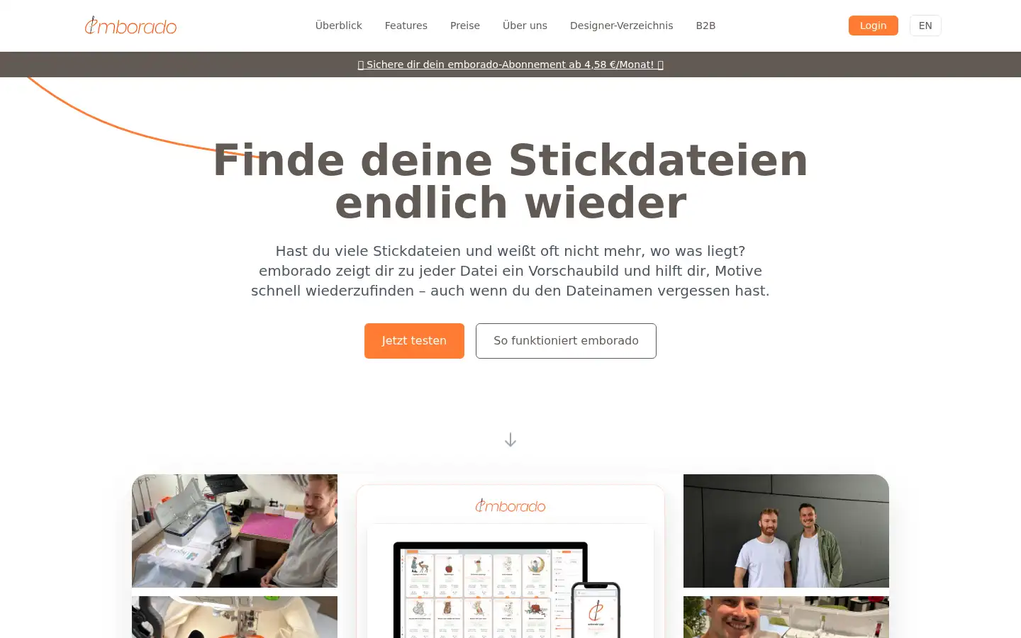 Screenshot of emborado.de