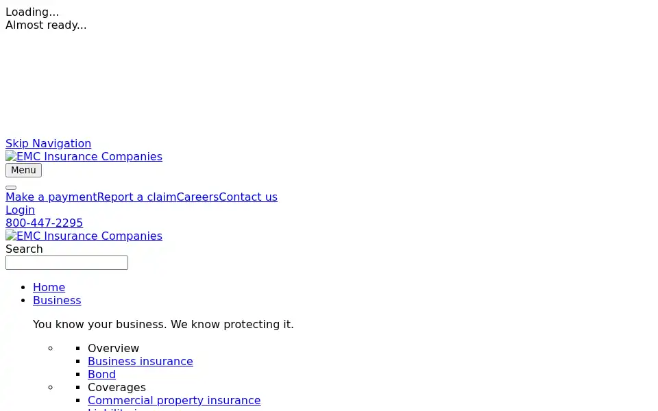 Screenshot of emcins.com
