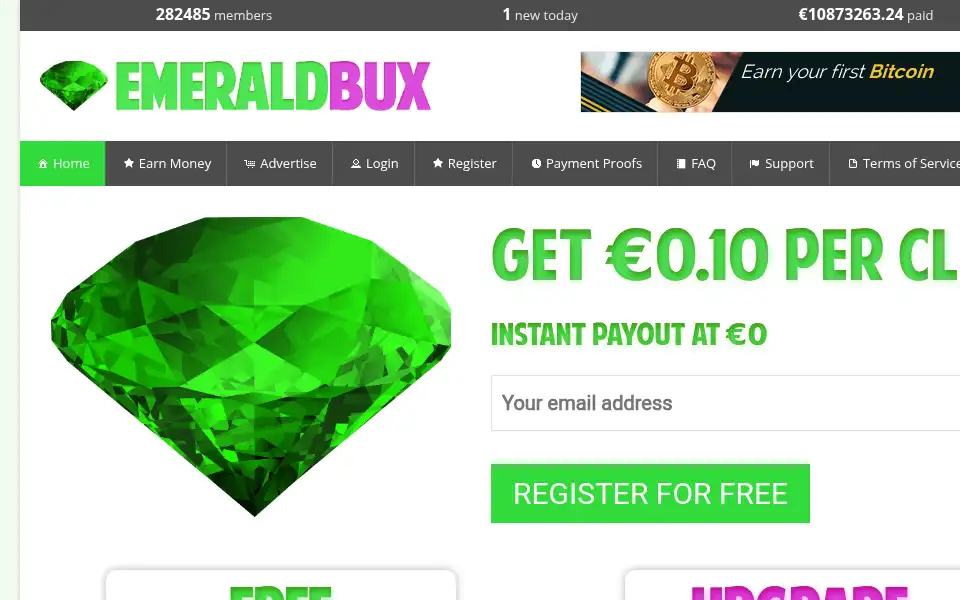 Screenshot of emeraldbux.com