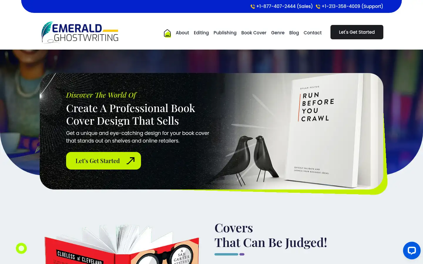 Screenshot of emeraldghostwriting.com