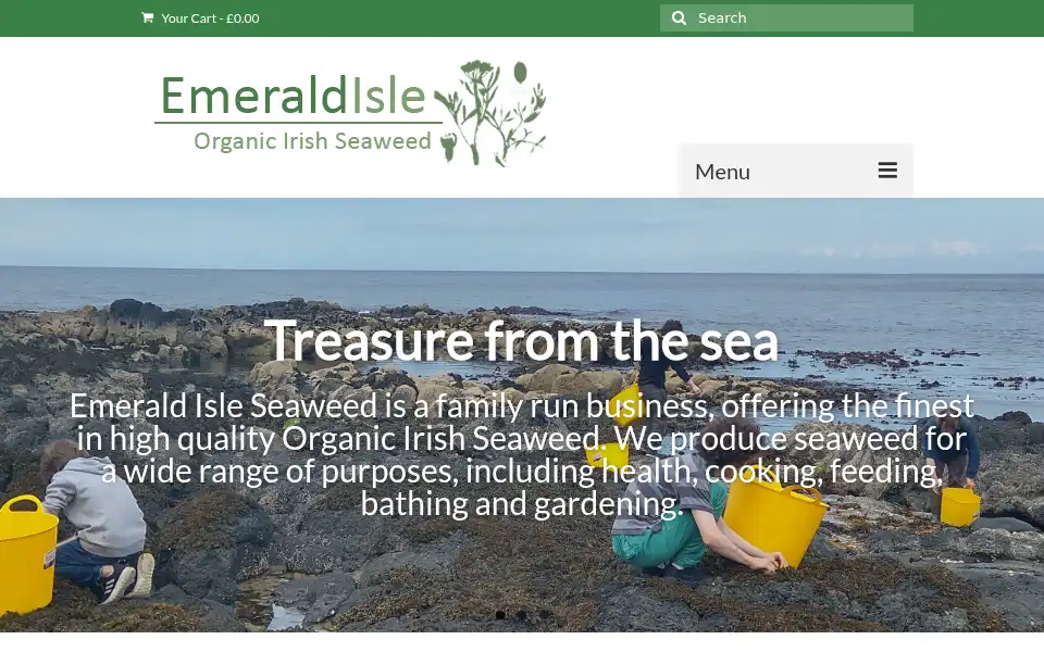 Screenshot of emeraldisleseaweed.com