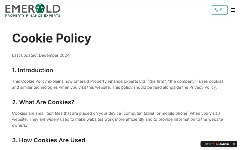 Screenshot of emeraldpfe.com
