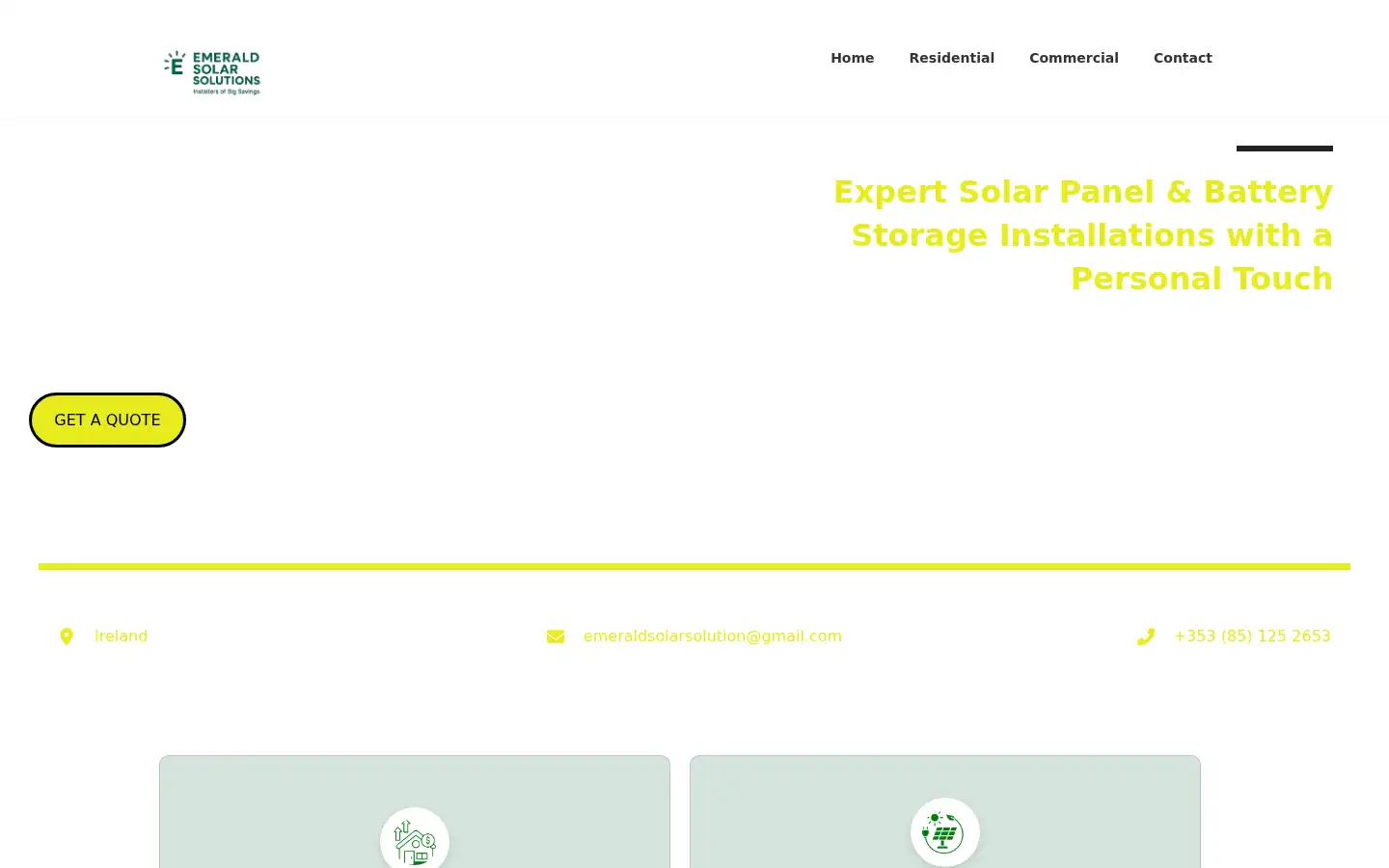 Screenshot of emeraldsolarireland.com