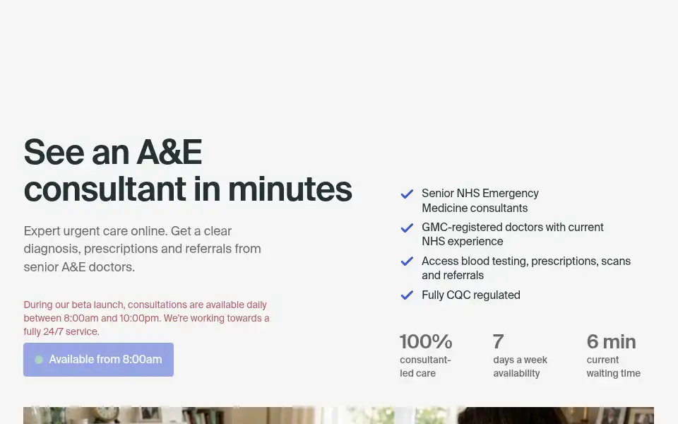 Screenshot of emergencydoctors.co.uk