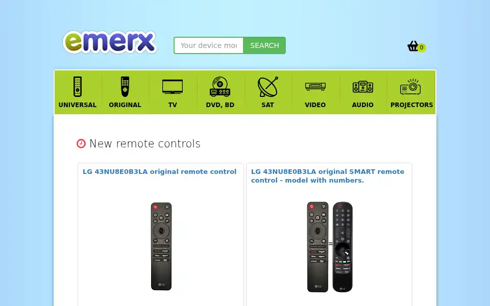 Screenshot of emerx.eu
