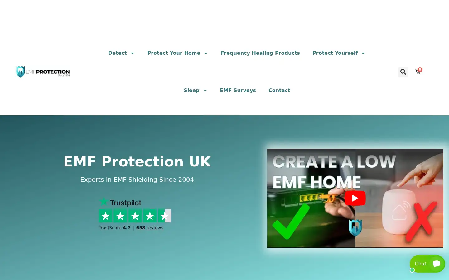 Screenshot of emf-protection.co.uk