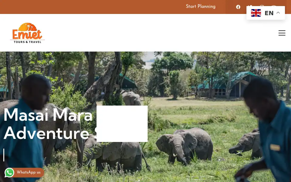 Screenshot of emiettoursandtravel.co.ke