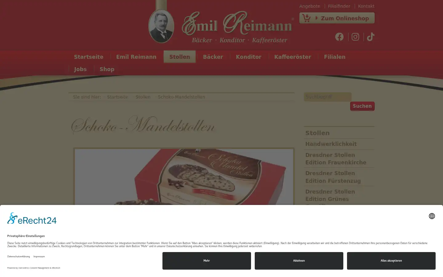 Screenshot of emil-reimann.de