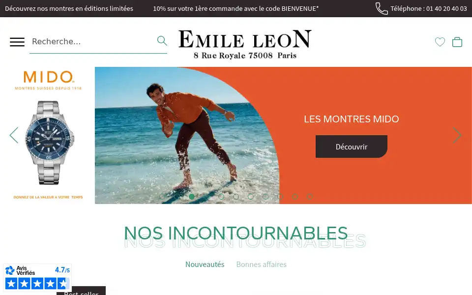 Screenshot of emileleon.fr