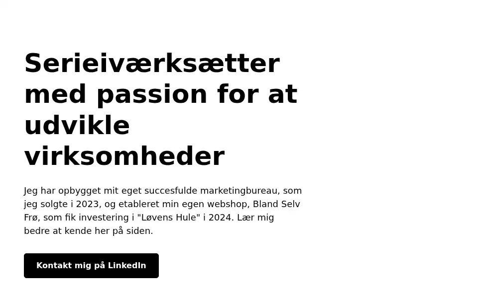 Screenshot of emilnissen.dk