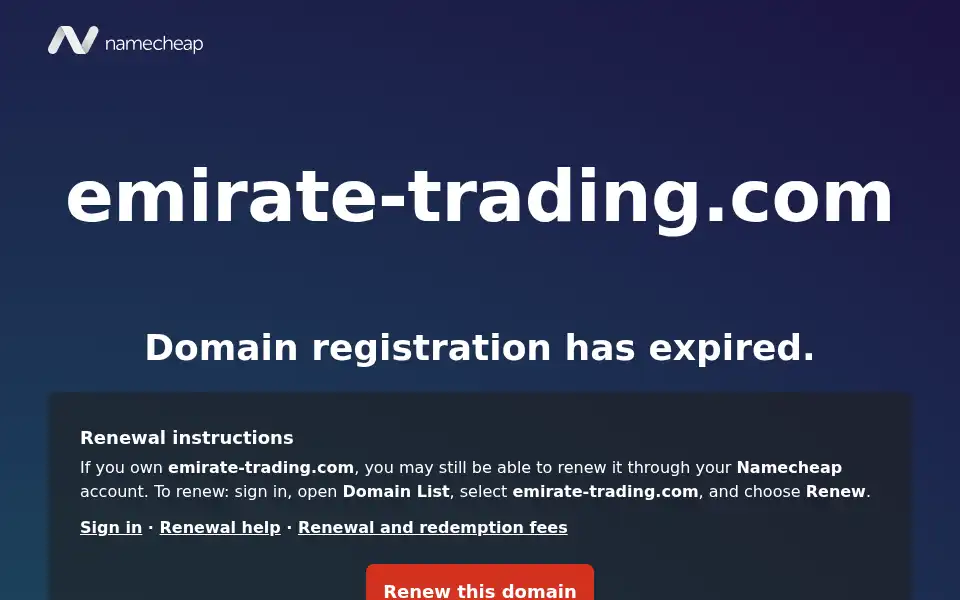 Screenshot of emirate-trading.com