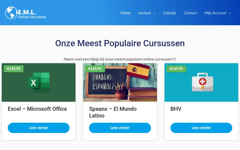 Screenshot of emleducation.com