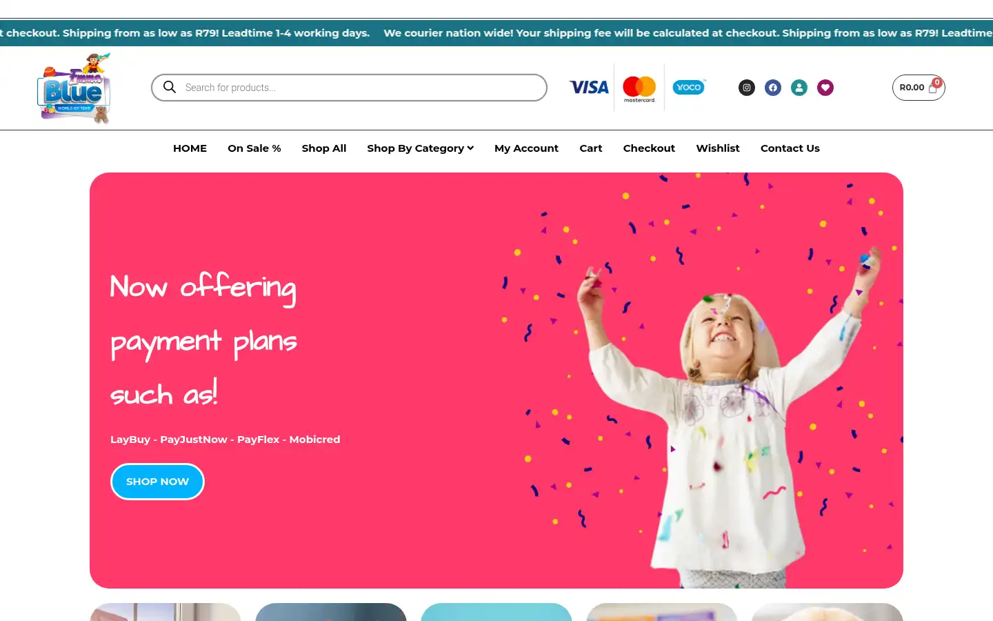 Screenshot of emmablue.co.za