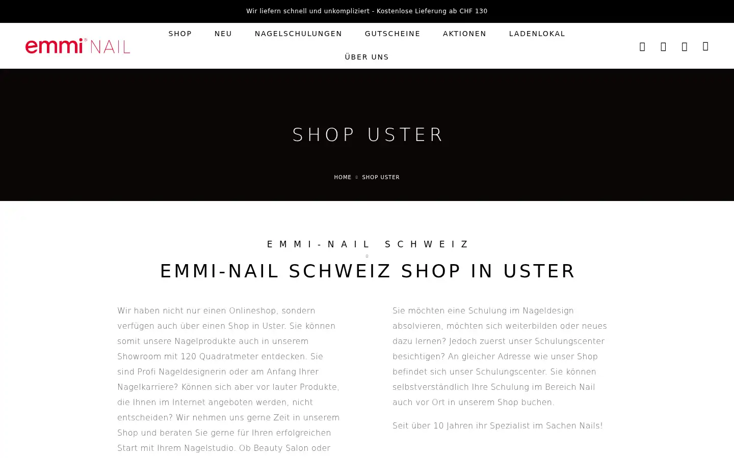 Screenshot of emmi-nail.ch