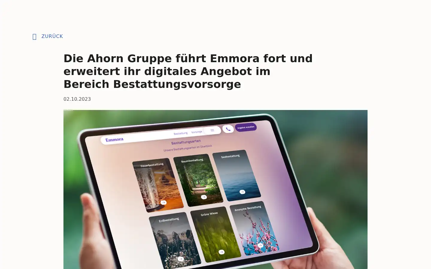 Screenshot of emmora.de