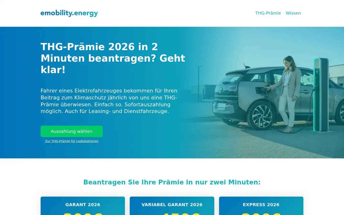 Screenshot of emobility.energy