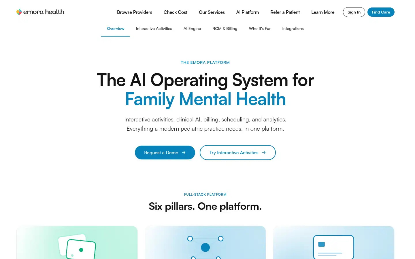 Screenshot of emorahealth.com