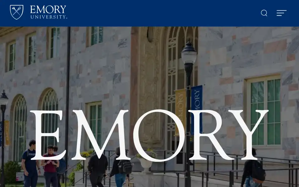 Screenshot of emory.edu