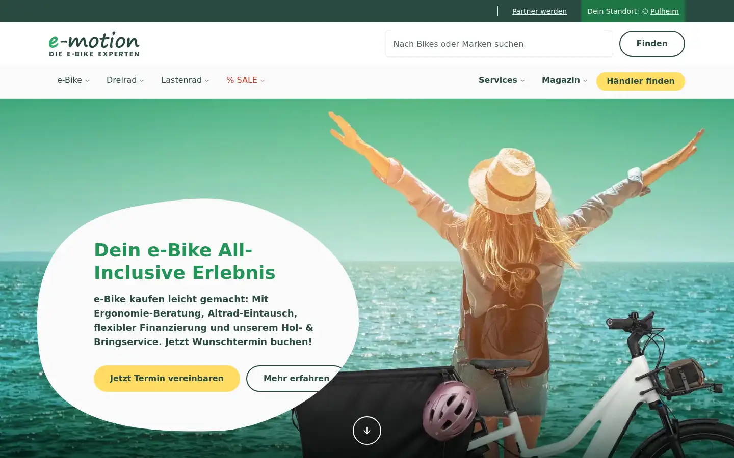 Screenshot of emotion-ebikes.de