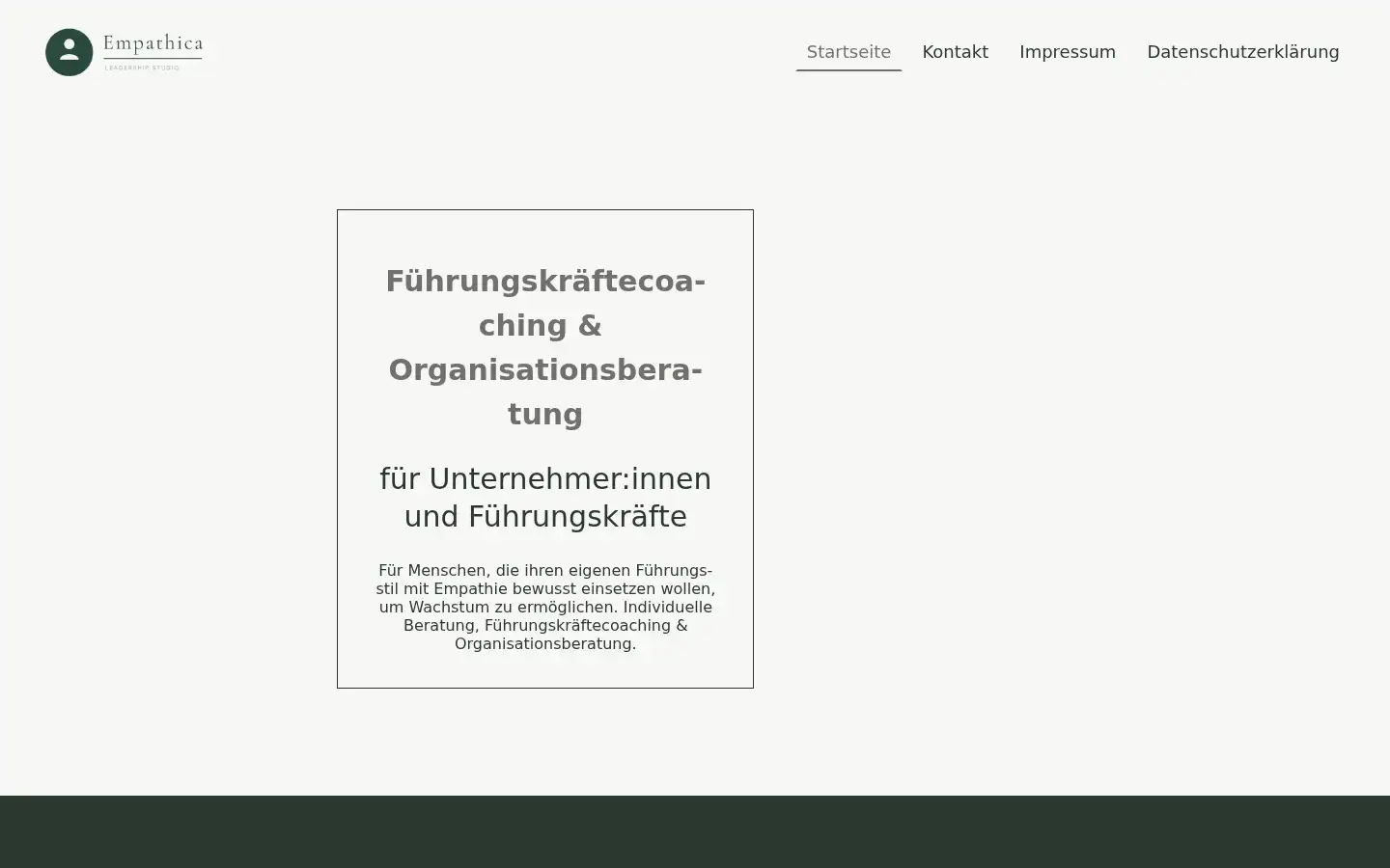 Screenshot of empathica-leadership-studio.com