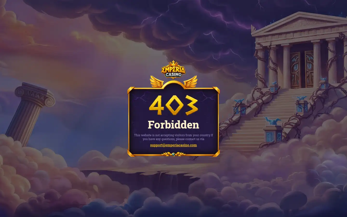 Screenshot of emperiacasino1.com