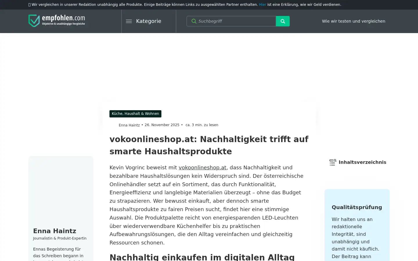 Screenshot of empfohlen.com