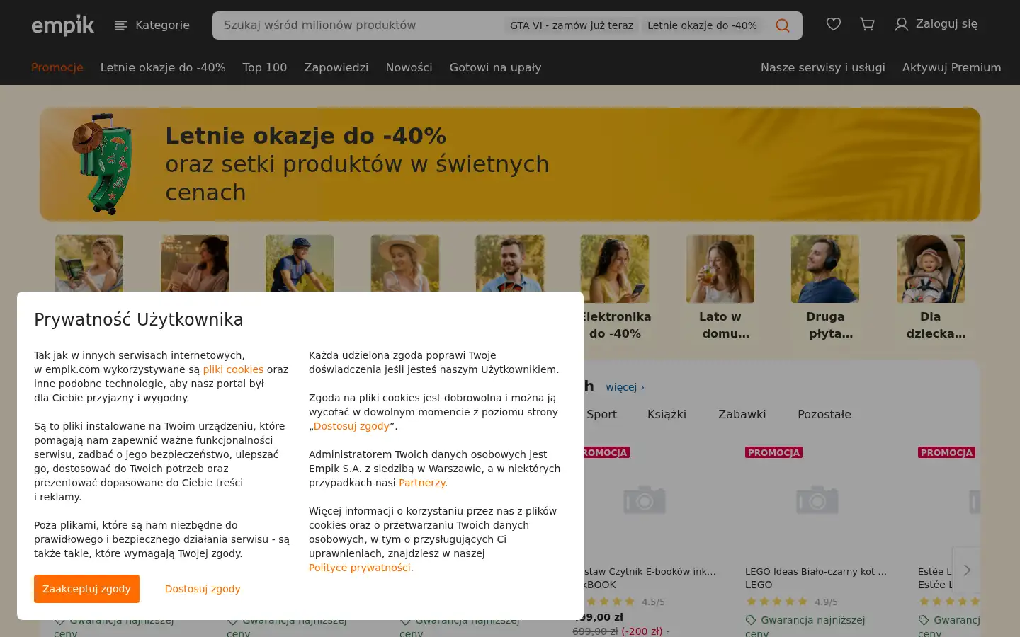 Screenshot of empik.com