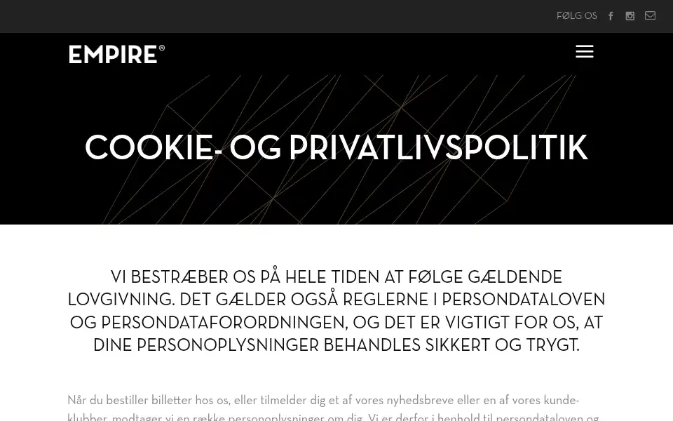 Screenshot of empirebio.dk