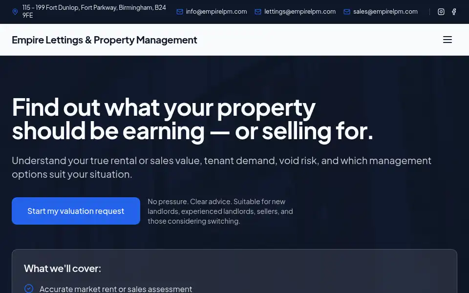 Screenshot of empirelpm.com