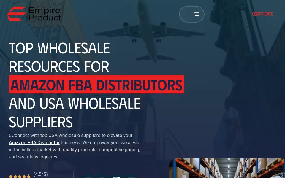 Screenshot of empireproductllc.com