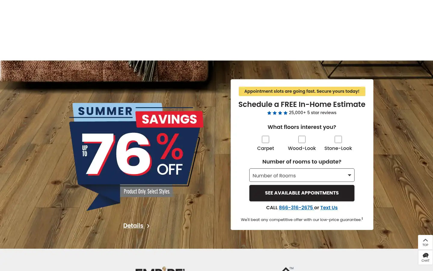 Screenshot of empiretoday.com