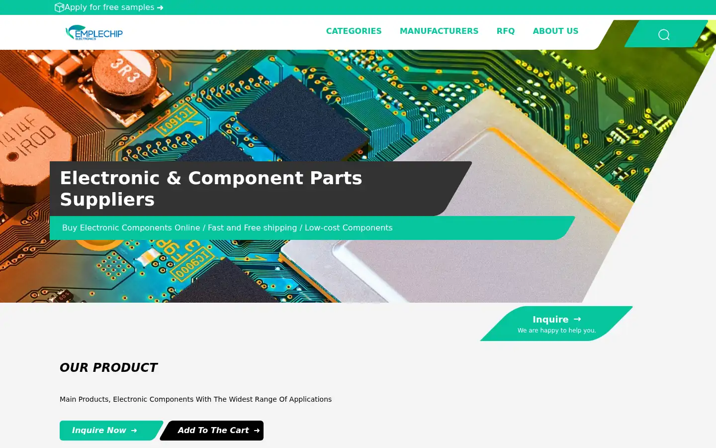Screenshot of emplechip.com